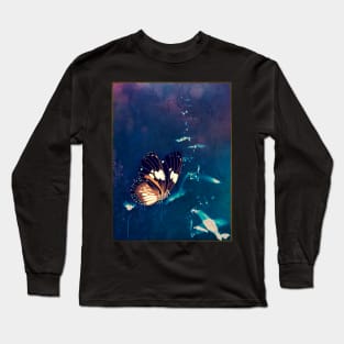 symbiosis, part III – indigo butterfly Long Sleeve T-Shirt